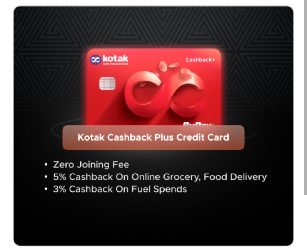 Kotak Cashback Plus Credit Card